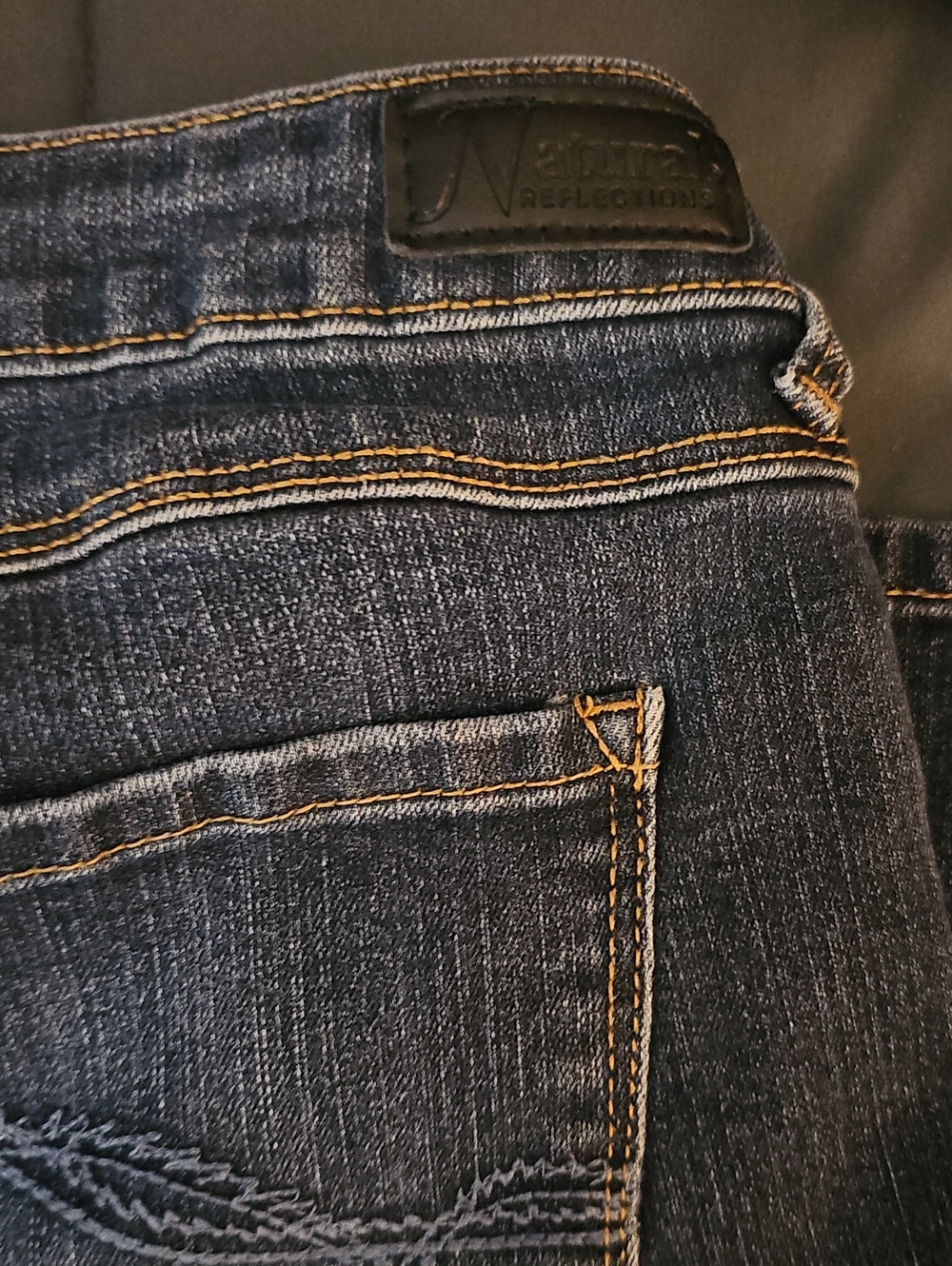 NATURAL (Brand) Reflections Dark Wash Denim Jeans- SIZE 2A